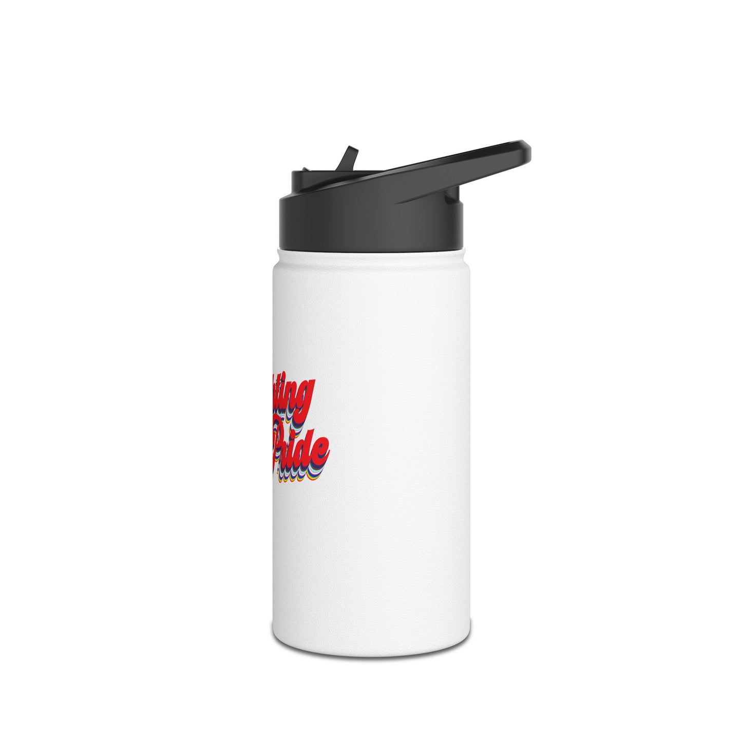 Fighting with Pride Stainless Steel Water Bottle, Standard Lid