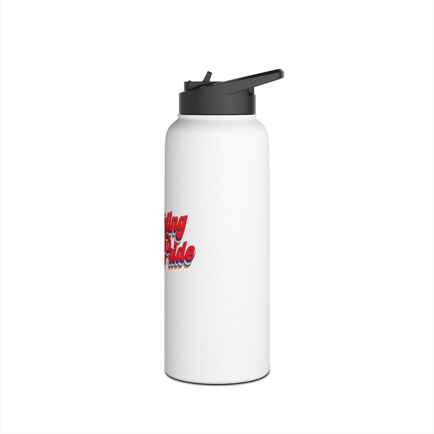 Fighting with Pride Stainless Steel Water Bottle, Standard Lid